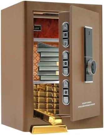 金庫 家庭用 59.5L 指紋認証 防犯金庫 大型金庫 緊急電池ボックス付き